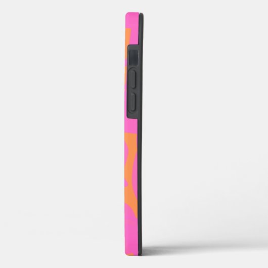 Abstract Roze Monogram Hoesje-Mate iPhone Case (Achterkant / Links)