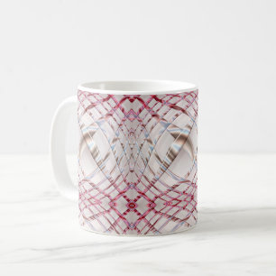 abstract roze onregelmatig golvende dynamische pat koffiemok