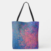 Abstract, roze, Paars en blauw, alcoholinkt Draagtas (Achterkant)