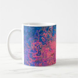 Abstract, roze, Paars en blauw, alcoholinkt Koffiemok