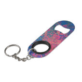 Abstract, roze, Paars en blauw, alcoholinkt Mini Flessenopener (Voorkant Gekanteld)