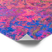 Abstract, roze, Paars en blauw, alcoholinkt Poster (Hoek)