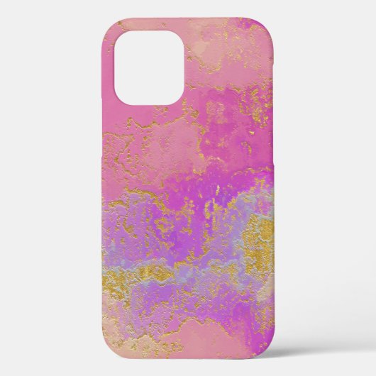 Abstract roze, paars en goud Case-Mate iPhone case (Achterkant)