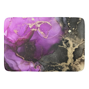 Abstract Roze Paars Gold  Badmat