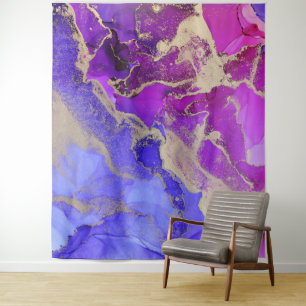 Abstract Roze Paarse Juweeltoon Wandkleed