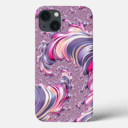Abstract Roze Paarse Spiral Fractal Case-Mate iPhone Case (Achterkant)