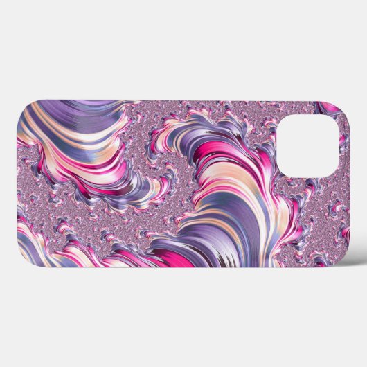 Abstract Roze Paarse Spiral Fractal Case-Mate iPhone Case (Achterkant (horizontaal))