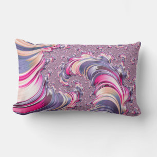 Abstract Roze Paarse Spiral Fractal Kussen