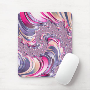 Abstract Roze Paarse Spiral Fractal Muismat