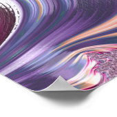 Abstract Roze Paarse Spiral Fractal Poster (Hoek)