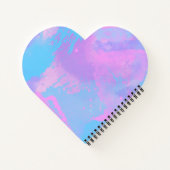 Abstract roze Paarse Turquoise Notitieboek (Achterkant)