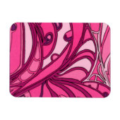 Abstract roze paneelschildering magneet (Horizontaal)