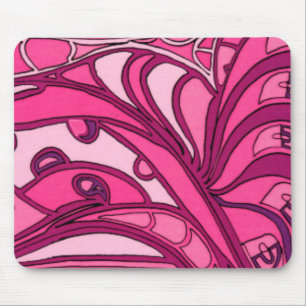 Abstract roze paneelschildering muismat