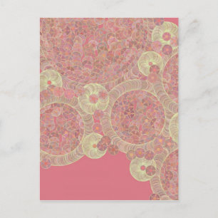 abstract roze patroon bloemig kleur personaliseren briefkaart