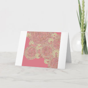 abstract roze patroon bloemig kleur personaliseren feestdagen kaart