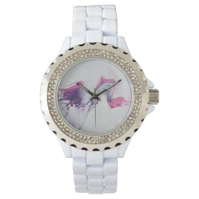 Abstract roze patroon. horloge (Voorkant)