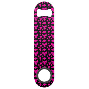 Abstract roze patroon speed flessenopener