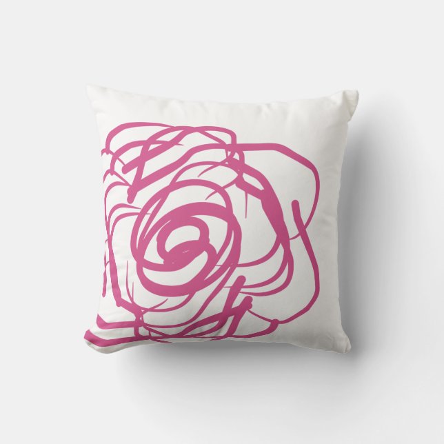 Abstract roze rozen-decor Pillow Kussen (Voorkant)