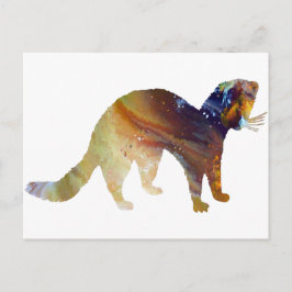 Abstract-roze silhouet briefkaart