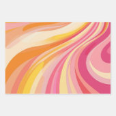 Abstract roze Sinaasappel Inpakpapier Vel (Voorkant 3)
