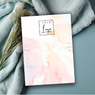 Abstract Roze Waterverf Ketting Logo Display Visitekaartje