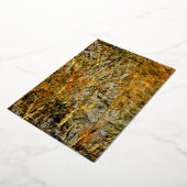 Abstract rustiek bos w gouden folie hoogtepunten. folie feestdagenkaart (Gedraaid)