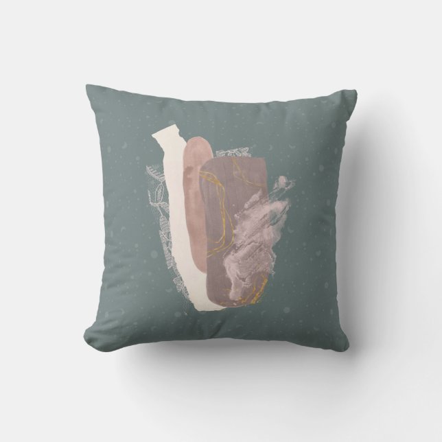 Abstract Sage Green Moon Pattern Sierkussen (Voorkant)