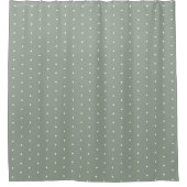 Abstract Sage Green Tiny Polka Dots Pattern Douchegordijn (Voorkant)