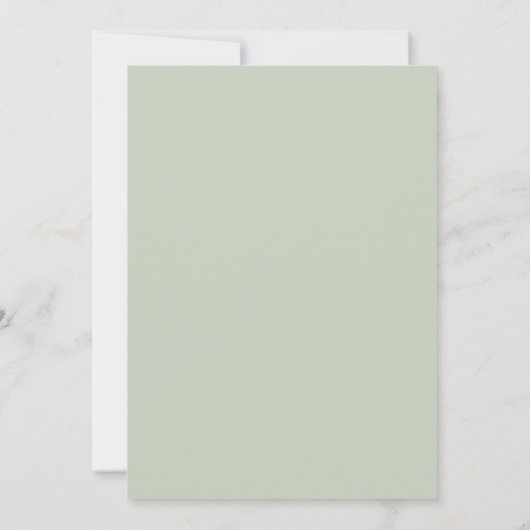Abstract Sage Green Wedding Invitation (Dos)