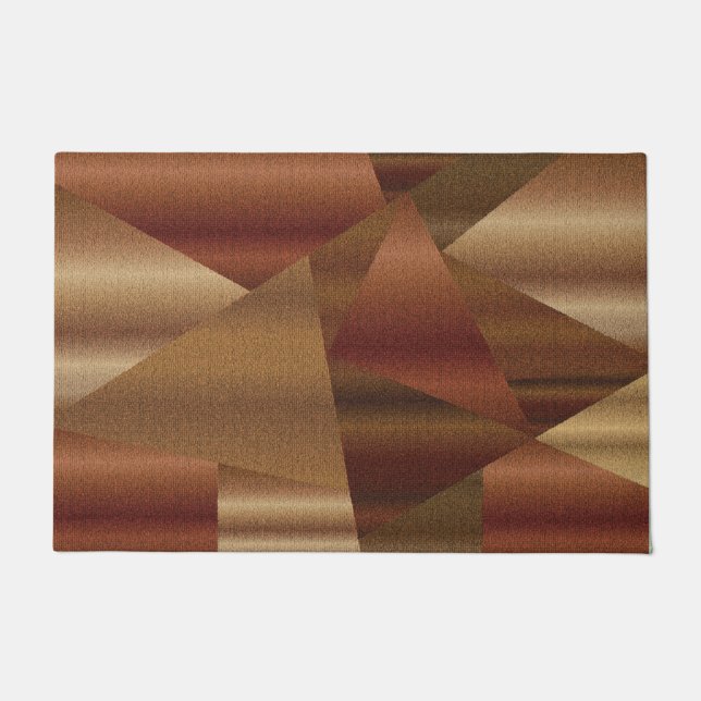 Abstract Sandy Faux Wood Deurmat (Voorkant)