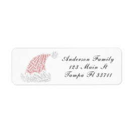 Abstract Santa's Pet Retouradreslabels Etiket