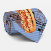 Abstract saxofone Stropdas (Opgerold)