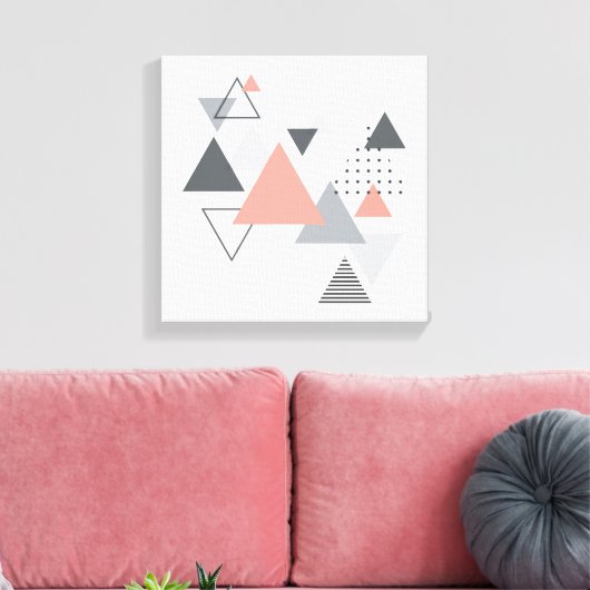 Abstract Scandinavisch geometrisch ontwerp Canvas Afdruk (Insitu (Woonkamer))