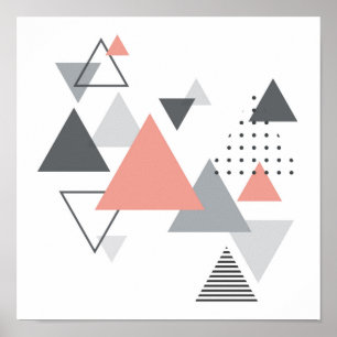 Abstract Scandinavisch geometrisch ontwerp Poster
