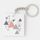 Abstract Scandinavisch geometrisch ontwerp Sleutelhanger (Achterkant)