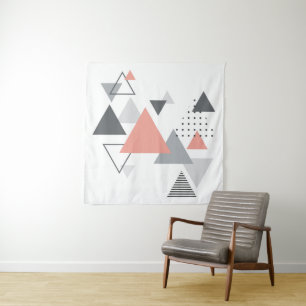 Abstract Scandinavisch geometrisch ontwerp Wandkleed