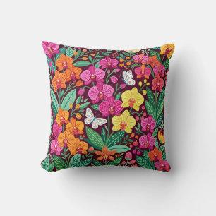 Abstract Scandinavische Orchideeën Worpkussen Kussen