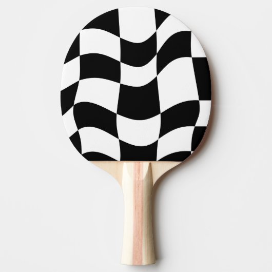 Abstract schaakbord Ping Pong Paddle Tafeltennisbatje (Voorkant)