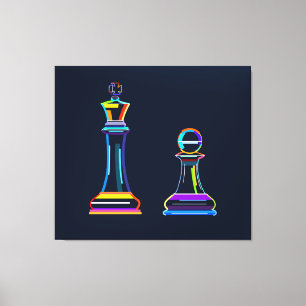 Abstract schaken canvas afdruk