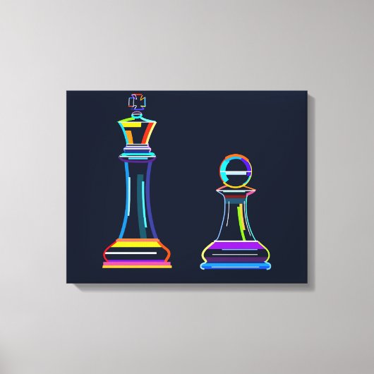 Abstract schaken canvas afdruk (Voorkant)