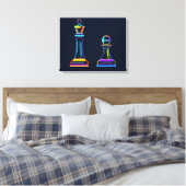 Abstract schaken canvas afdruk (Insitu (Slaapkamer))