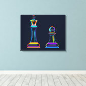 Abstract schaken canvas afdruk (Insitu (Houten vloer))