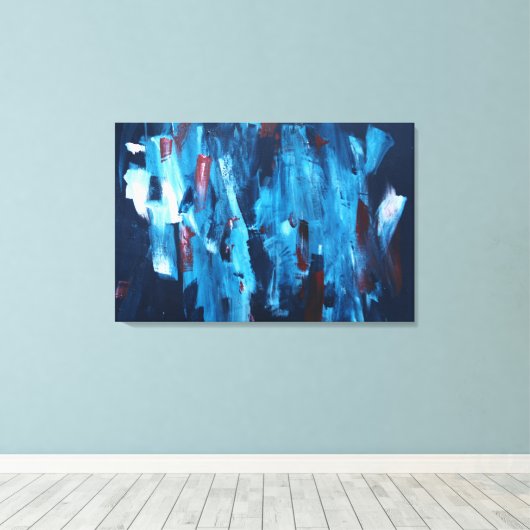 Abstract schilderen 51 "Bliss Canvas Afdruk (Insitu (Houten vloer))