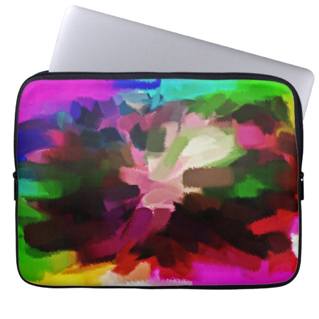 Abstract schilderen | Abstract artikel 17 Laptop Sleeve (Voorkant)