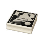 abstract schilderen, abstractie, groen en zwart 	rubberstempel (Stempel)