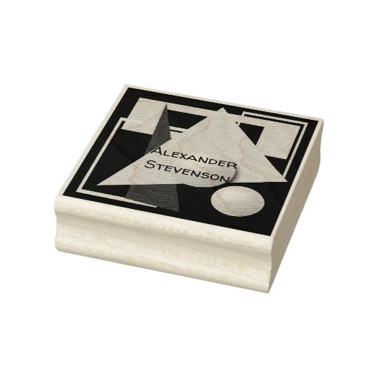 abstract schilderen, abstractie, groen en zwart 	rubberstempel (Stempel)