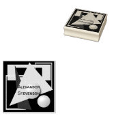abstract schilderen, abstractie, groen en zwart 	rubberstempel (Gestempeld)