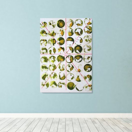 Abstract schilderen canvas afdruk (Insitu (Houten vloer))