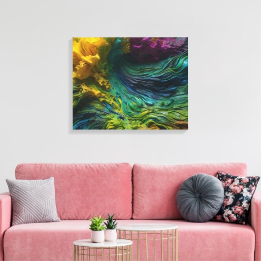 Abstract schilderen canvas afdruk (Insitu (Woonkamer))