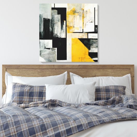 Abstract schilderen "Creative Surprise". Canvas Afdruk (Insitu (Slaapkamer))